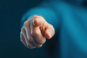 photo of hand pointing index finger at YOU