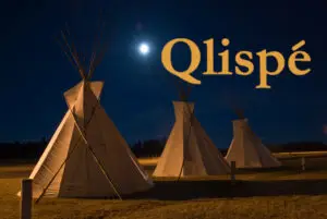 Qlispe traditional vigvams near Usk, Washington