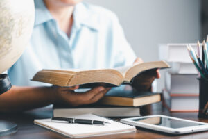 several aids being used in Bible study