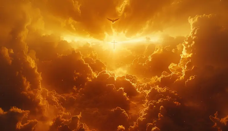 glory of the distinctive God, brighter than the storm
