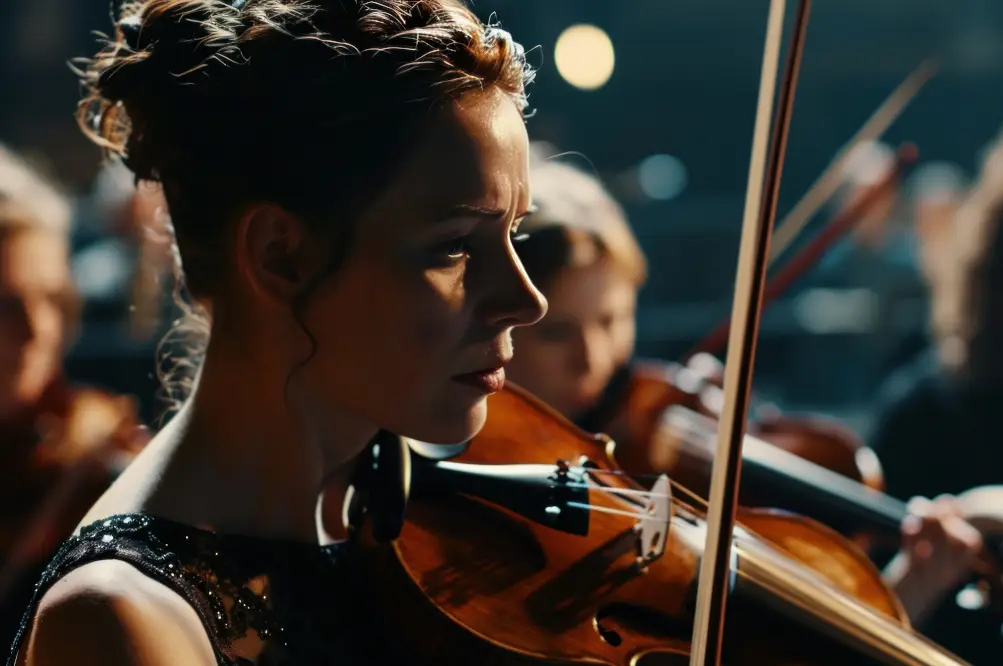 photo of symphony violinist