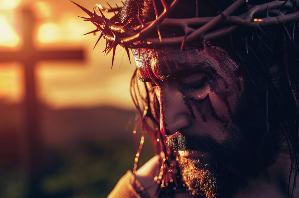 Jesus being crucified, something to prove