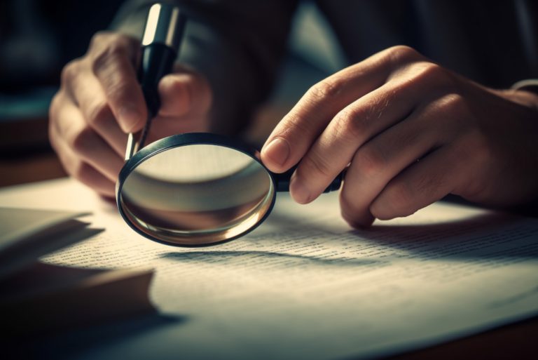 searching for loopholes with magnifying glass